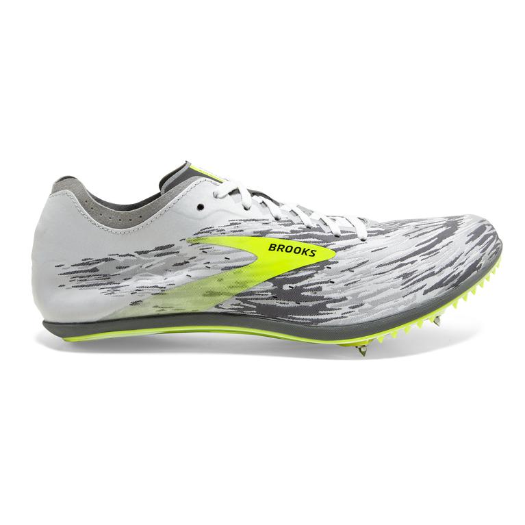 Brooks Women's WIRE V6 Track & Cross Country Shoes - Black/Grey/Nightlife/Green Yellow - Canada (ERM